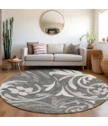 Addison Chantille ACN764-Charcoal 8 ft. X 8 ft. Round Rug