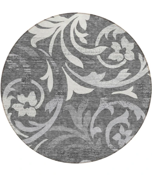 Addison Chantille ACN764-Charcoal 8 ft. X 8 ft. Round Rug
