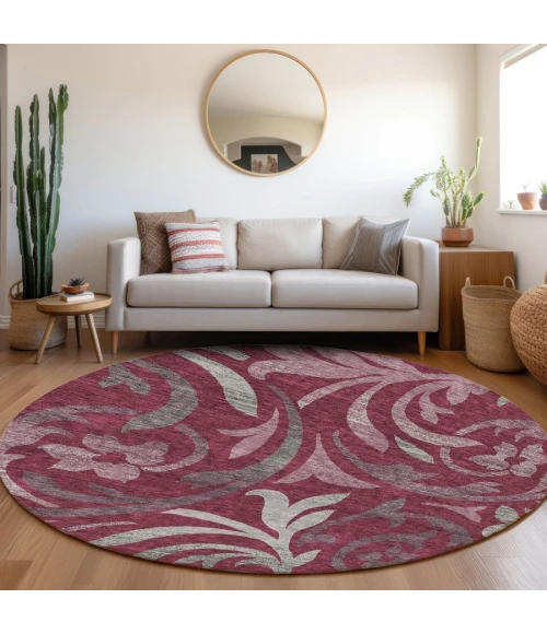 Addison Chantille ACN764-Garnet 8 ft. X 8 ft. Round Rug