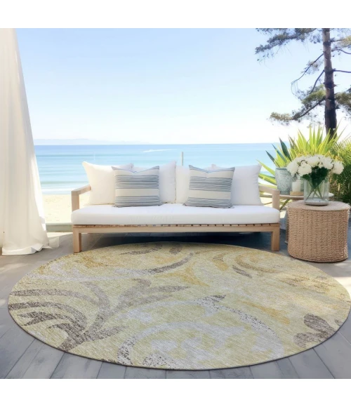 Addison Chantille ACN764-Gold 8 ft. X 8 ft. Round Rug