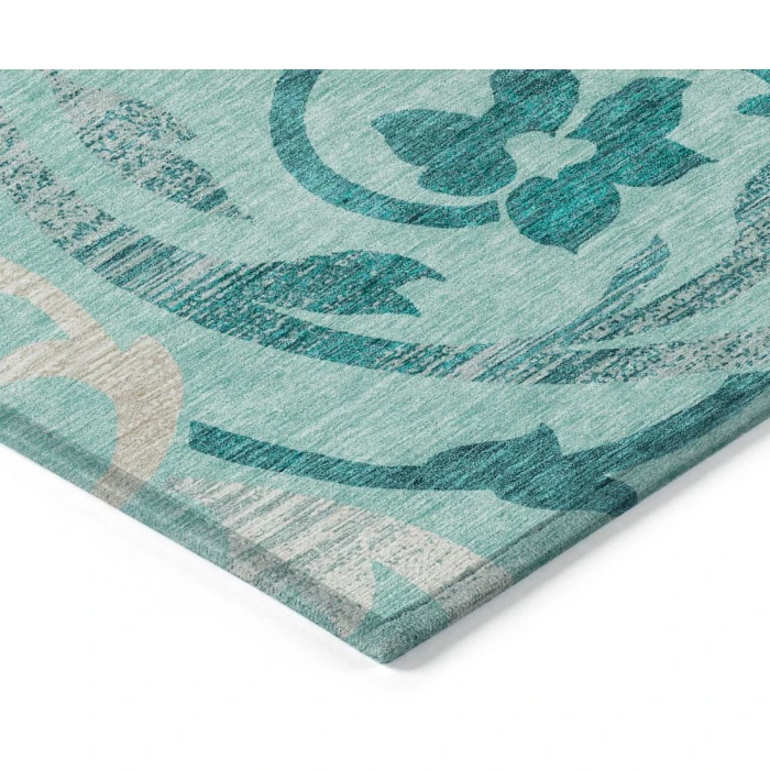 Addison Chantille ACN764-Teal 8 ft. X 8 ft. Round Rug