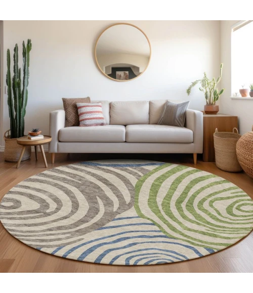 Addison Chantille ACN765-Beige 8 ft. X 8 ft. Round Rug