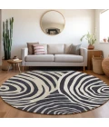 Addison Chantille ACN765-Black 8 ft. X 8 ft. Round Rug