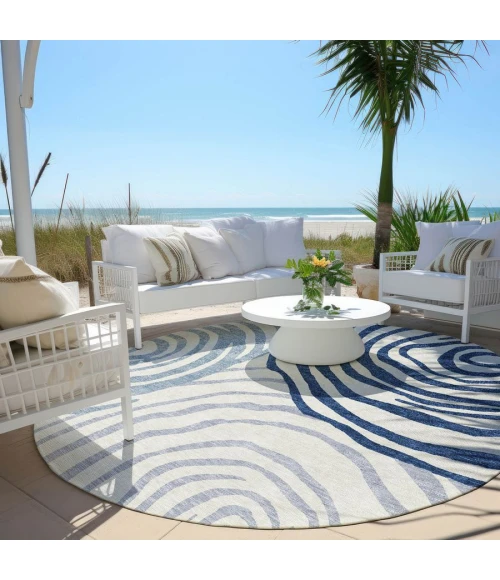 Addison Chantille ACN765-Blue 8 ft. X 8 ft. Round Rug