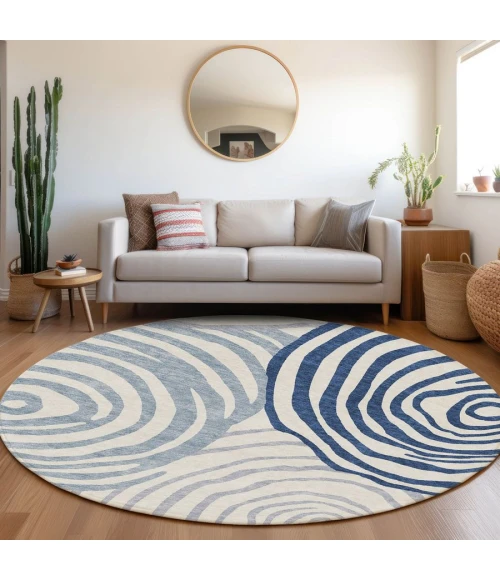 Addison Chantille ACN765-Blue 8 ft. X 8 ft. Round Rug