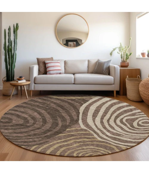 Addison Chantille ACN765-Fudge 8 ft. X 8 ft. Round Rug