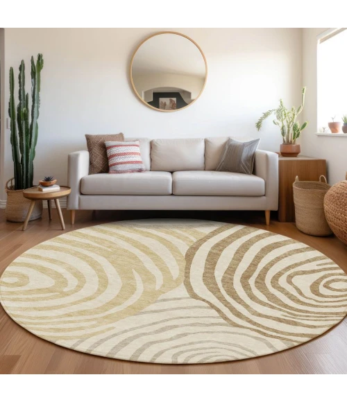 Addison Chantille ACN765-Gold 8 ft. X 8 ft. Round Rug