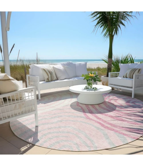Addison Chantille ACN765-Pink 8 ft. X 8 ft. Round Rug