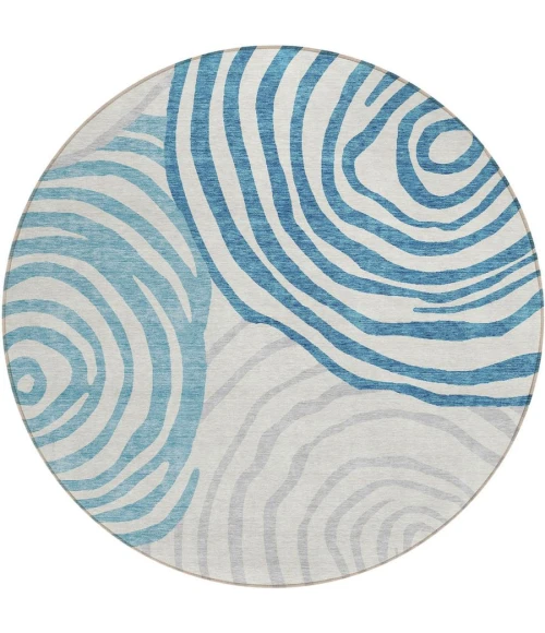 Addison Chantille ACN765-Teal 8 ft. X 8 ft. Round Rug