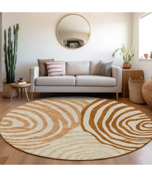 Addison Chantille ACN765-Terracotta 8 ft. X 8 ft. Round Rug