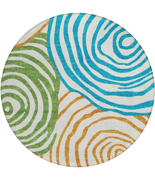 Addison Chantille ACN765-White 8 ft. X 8 ft. Round Rug