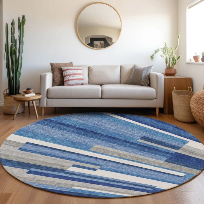 Addison Chantille ACN766-Blue 8 ft. X 8 ft. Round Rug