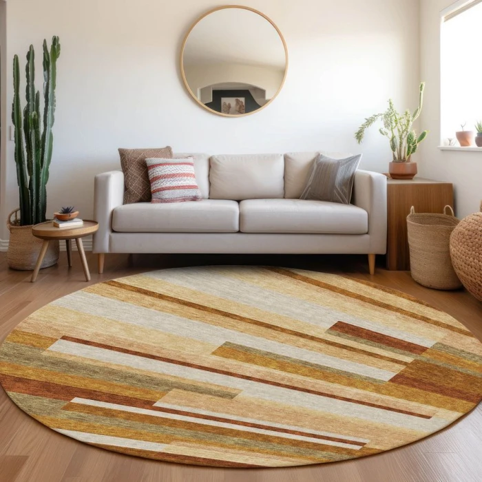 Addison Chantille ACN766-Paprika 8 ft. X 8 ft. Round Rug
