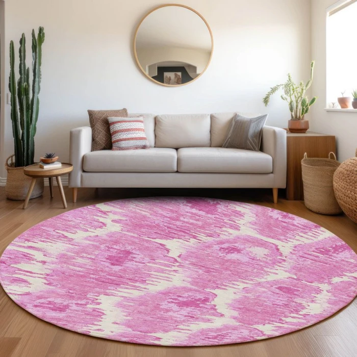 Addison Chantille ACN767-Pink 8 ft. X 8 ft. Round Rug