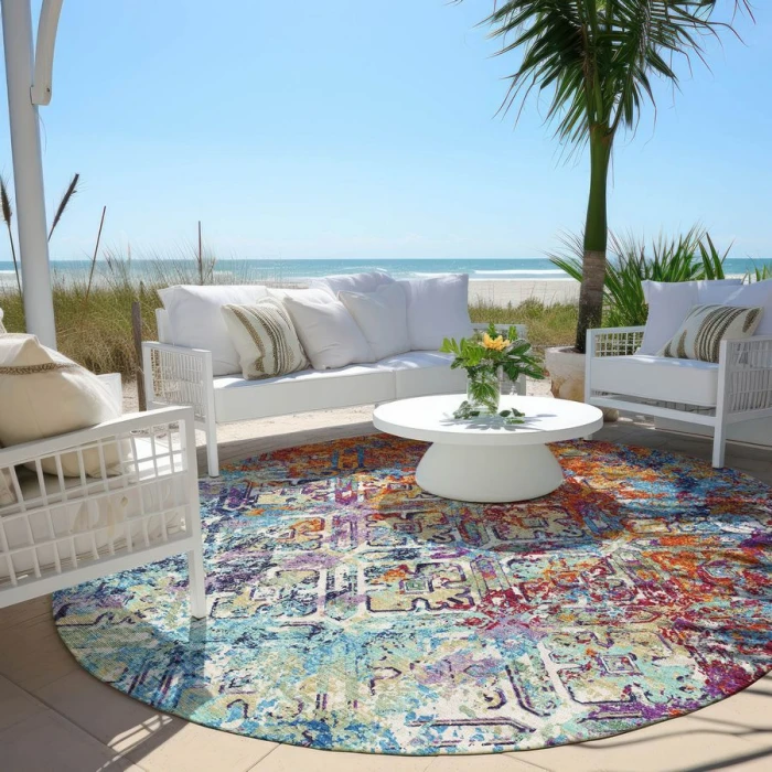 Addison Chantille ACN768-Copper 8 ft. X 8 ft. Round Rug