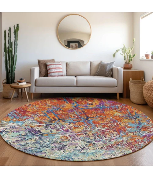 Addison Chantille ACN768-Copper 8 ft. X 8 ft. Round Rug