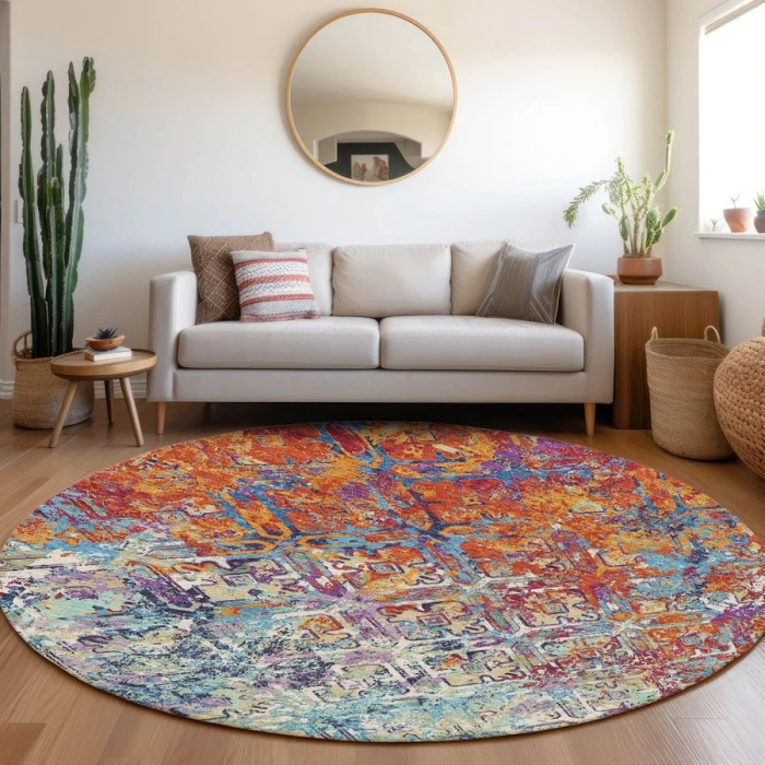 Addison Chantille ACN768-Copper 8 ft. X 8 ft. Round Rug