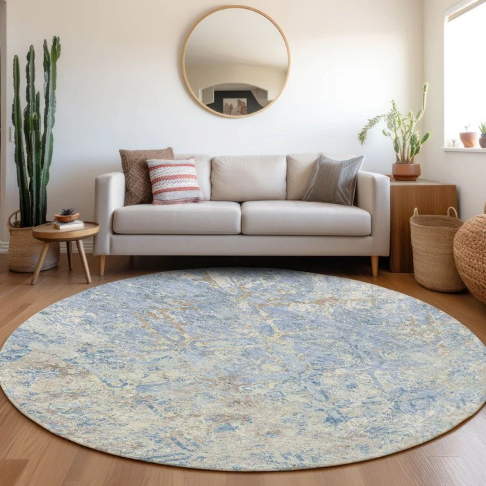 Addison Chantille ACN768-Sky 8 ft. X 8 ft. Round Rug