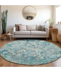 Addison Chantille ACN768-Teal 8 ft. X 8 ft. Round Rug