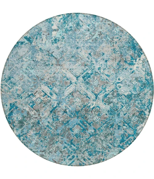 Addison Chantille ACN768-Teal 8 ft. X 8 ft. Round Rug