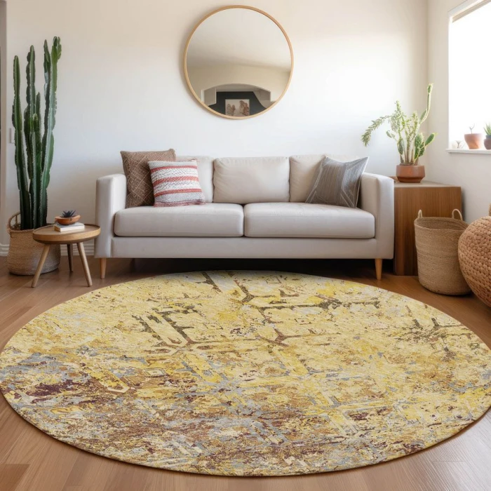 Addison Chantille ACN768-Wheat 8 ft. X 8 ft. Round Rug