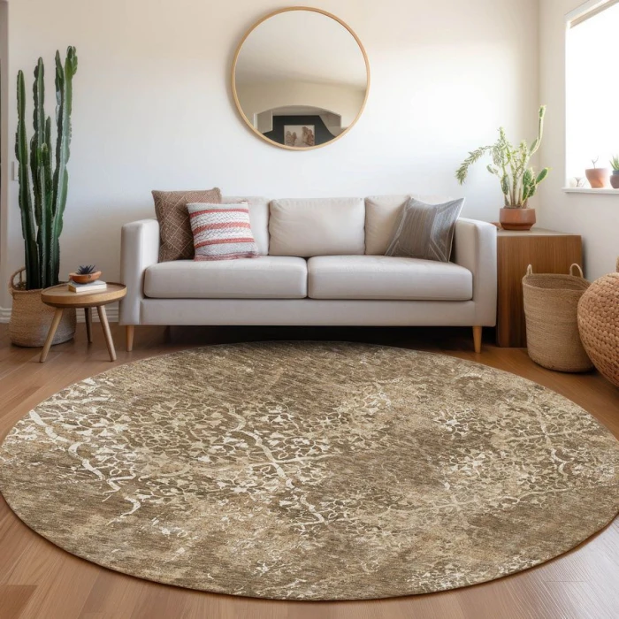 Addison Chantille ACN769-Brown 8 ft. X 8 ft. Round Rug