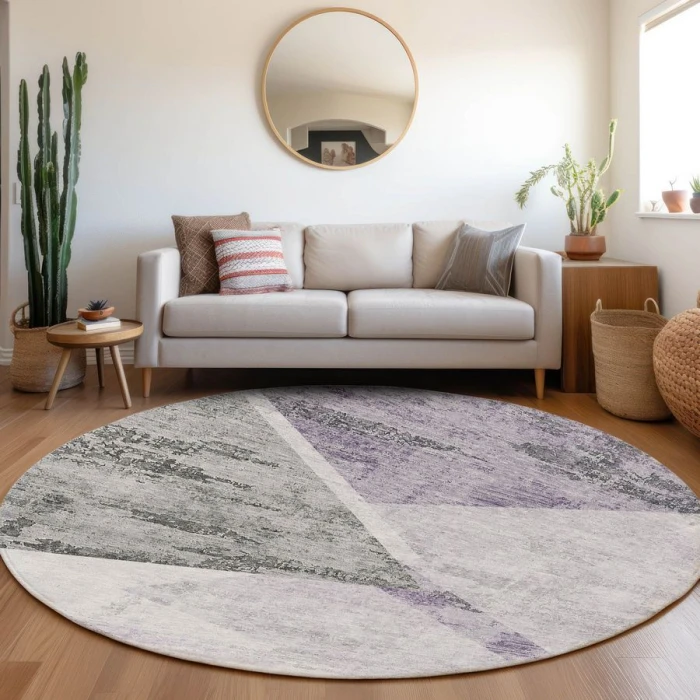 Addison Chantille ACN770-Purple 8 ft. X 8 ft. Round Rug