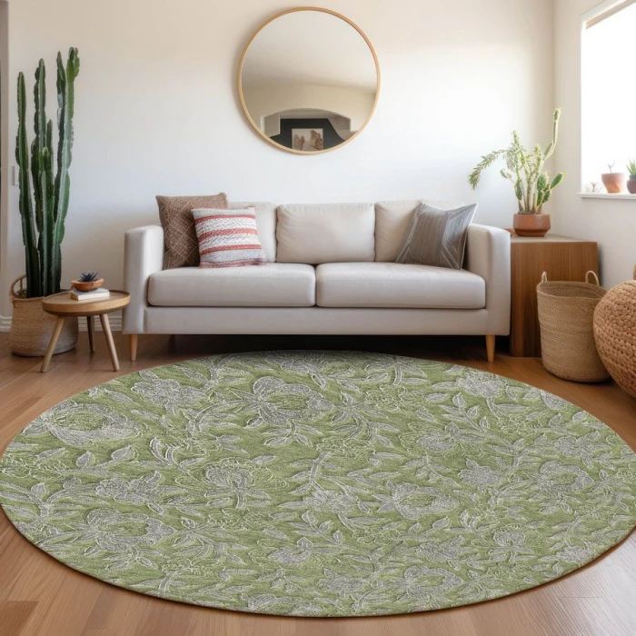 Addison Chantille ACN771-Olive 8 ft. X 8 ft. Round Rug