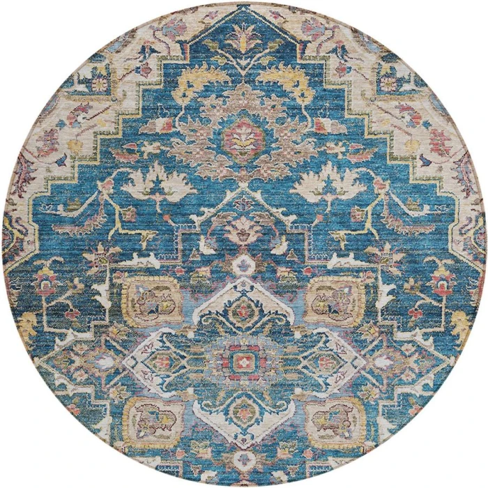 Addison Chantille ACN774-Blue 8 ft. X 8 ft. Round Rug