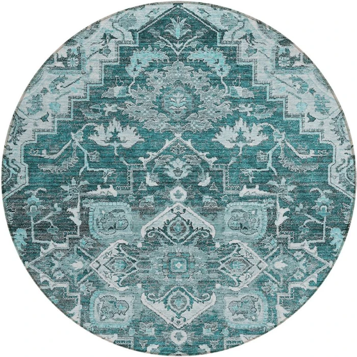 Addison Chantille ACN774-Teal 8 ft. X 8 ft. Round Rug