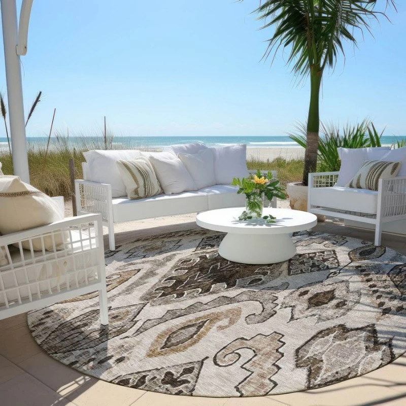 Addison Chantille ACN775-Brown 8 ft. X 8 ft. Round Rug