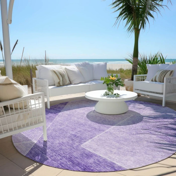 Addison Chantille ACN779-Purple 8 ft. X 8 ft. Round Rug