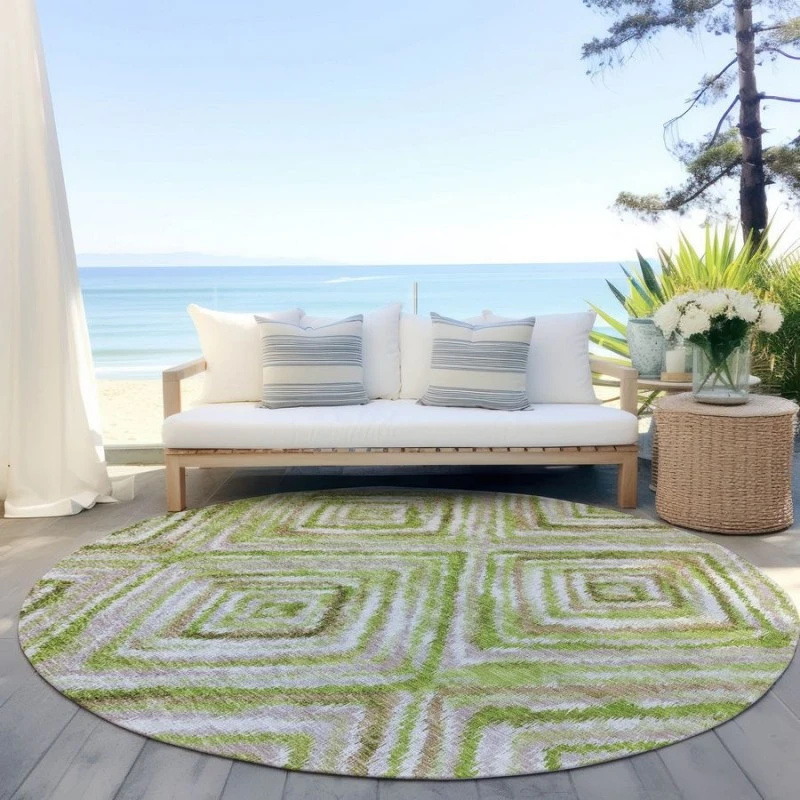 Addison Chantille ACN780-Green 8 ft. X 8 ft. Round Rug