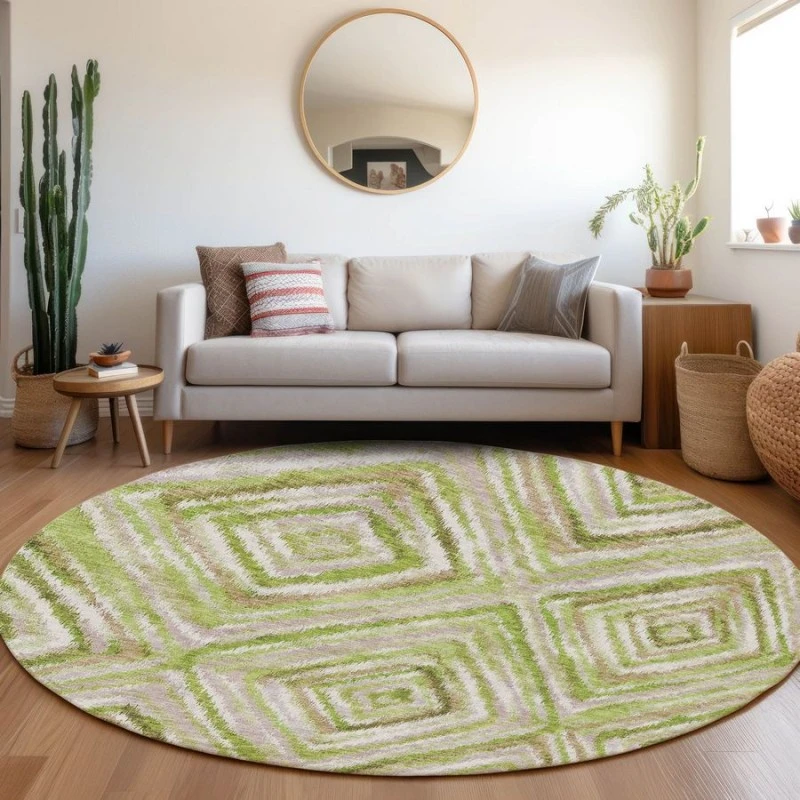 Addison Chantille ACN780-Green 8 ft. X 8 ft. Round Rug