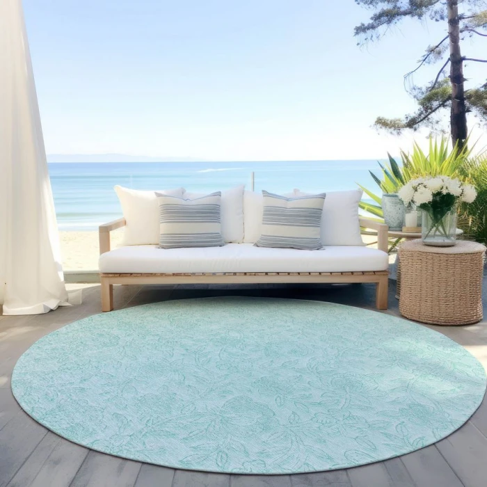 Addison Chantille ACN782-Teal 8 ft. X 8 ft. Round Rug