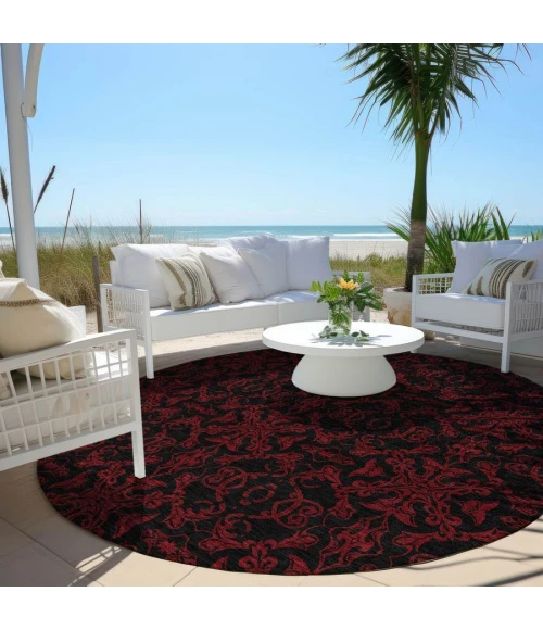 Addison Chantille ACN785-Red 8 ft. X 8 ft. Round Rug