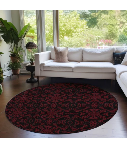 Addison Chantille ACN785-Red 8 ft. X 8 ft. Round Rug
