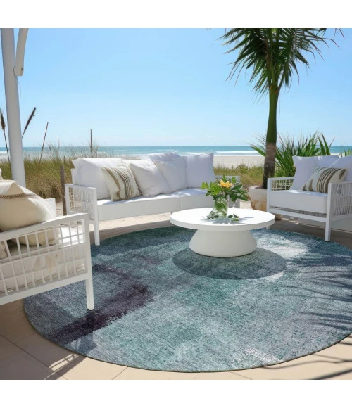 Addison Chantille ACN787-Teal 8 ft. X 8 ft. Round Rug