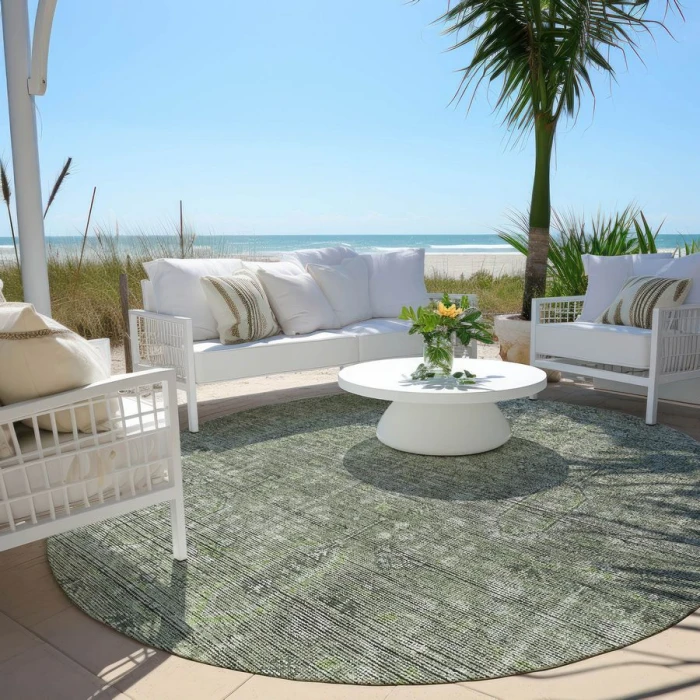 Addison Chantille ACN790-Green 8 ft. X 8 ft. Round Rug
