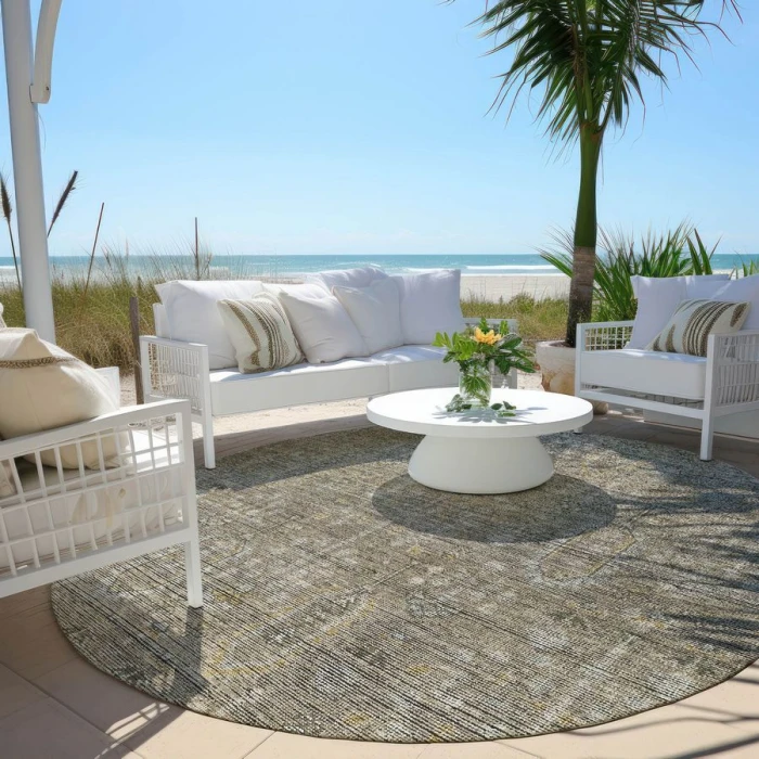 Addison Chantille ACN790-Taupe 8 ft. X 8 ft. Round Rug