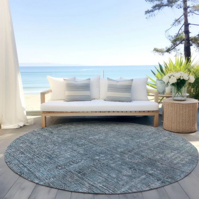 Addison Chantille ACN790-Teal 8 ft. X 8 ft. Round Rug