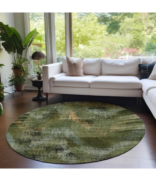 Addison Chantille ACN792-Olive 8 ft. X 8 ft. Round Rug