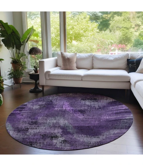 Addison Chantille ACN792-Purple 8 ft. X 8 ft. Round Rug