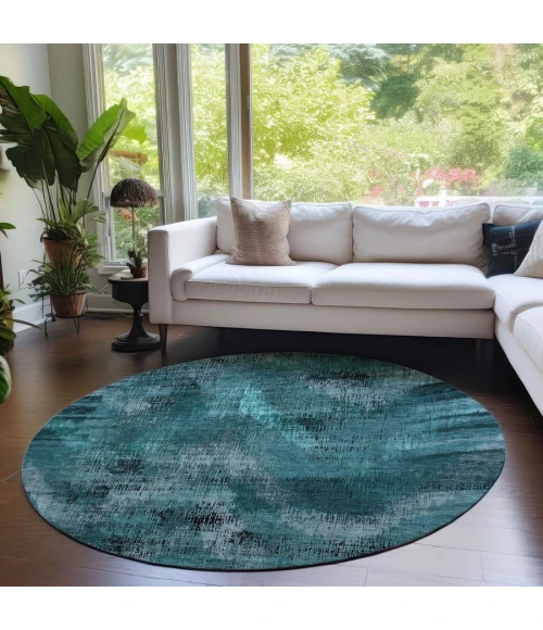 Addison Chantille ACN792-Teal 8 ft. X 8 ft. Round Rug