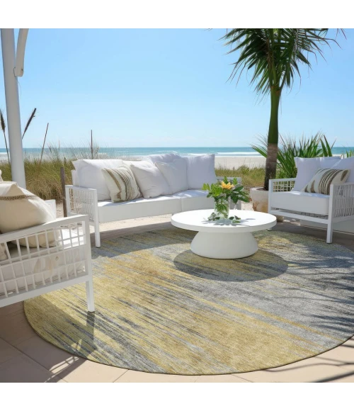 Addison Chantille ACN793-Gold 8 ft. X 8 ft. Round Rug