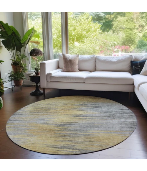 Addison Chantille ACN793-Gold 8 ft. X 8 ft. Round Rug
