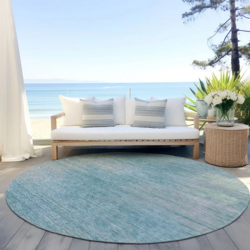 Addison Chantille ACN794-Aqua 8 ft. X 8 ft. Round Rug