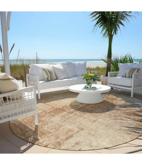 Addison Chantille ACN796-Terracotta 8 ft. X 8 ft. Round Rug