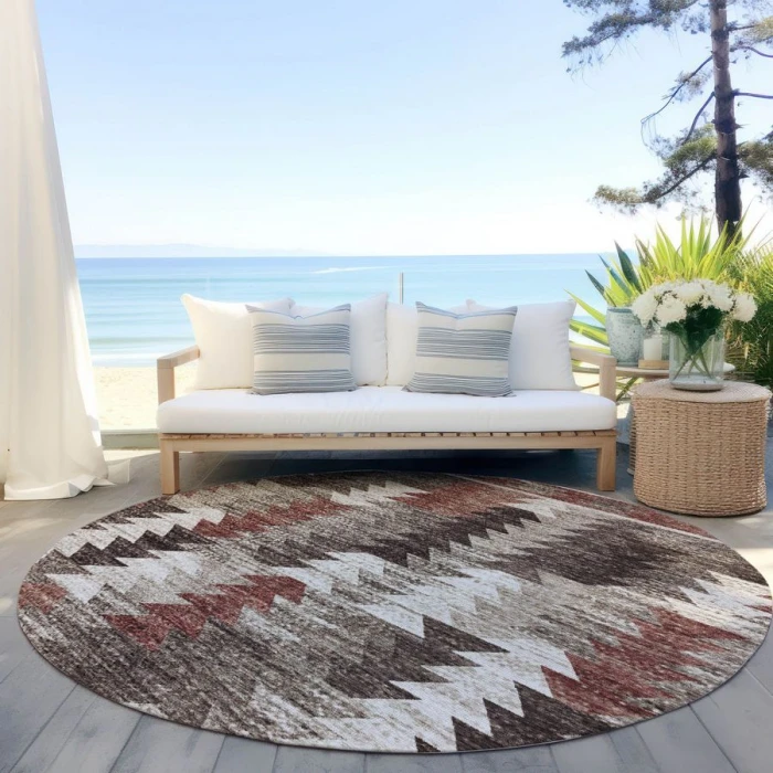 Addison Chantille ACN798-Chocolate 8 ft. X 8 ft. Round Rug