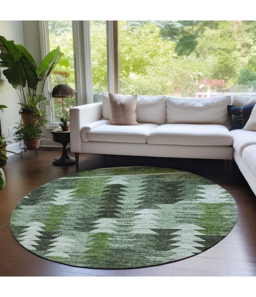 Addison Chantille ACN798-Olive 8 ft. X 8 ft. Round Rug